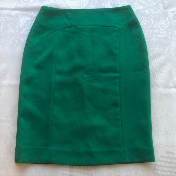 The Limited Women’s Size 4 Emerald Green Pencil Dress Skirt Back Zip Knee-High - Picture 8 of 16